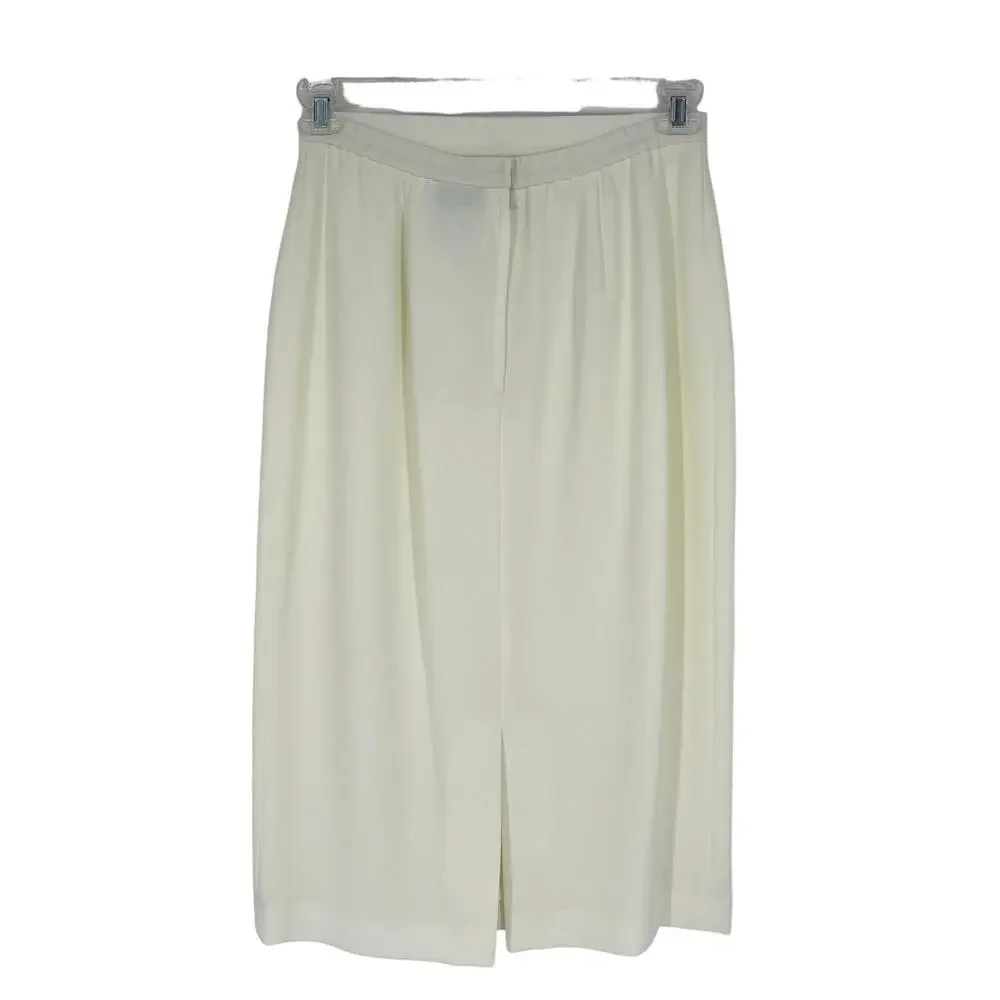 Vintage Adrianna Papell Skirt & Top Set Embroidered White‎ 8 - Picture 11 of 12